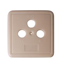 TOU Cover plate 3 hole Off White 80x80mm